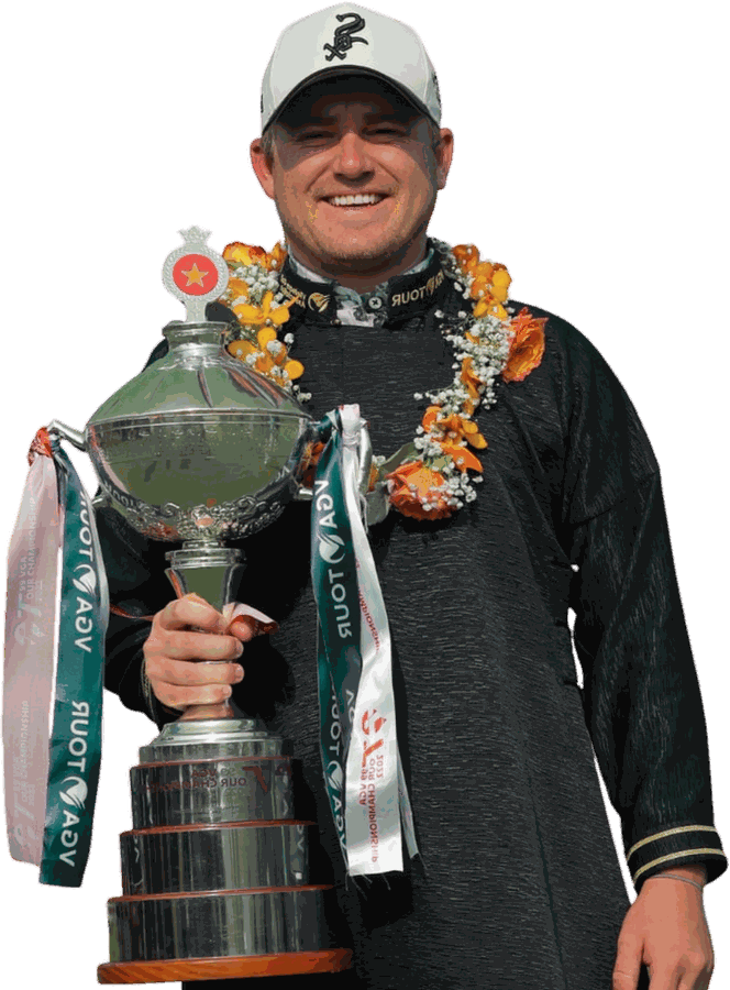 Joel Troy with the Vietnam Tour trophy